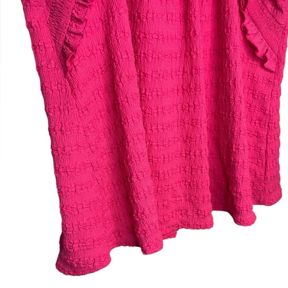 Umgee Barbie Flowy Pink Textured Blouse Size Large - Picture 4 of 9